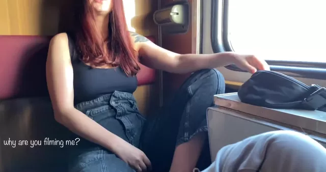 В поезде встретил девушку с большими сиськами и трахнул её!